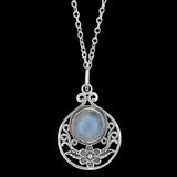 Rainbow Moonstone Sterling Silver Pendant