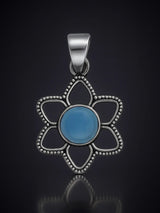 Faceted Gemstone Sterling Silver Pendant