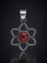 Faceted Gemstone Sterling Silver Pendant