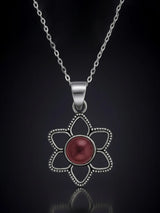 Faceted Gemstone Sterling Silver Pendant