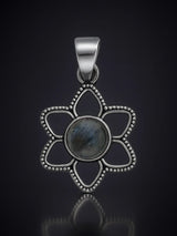 Faceted Gemstone Sterling Silver Pendant