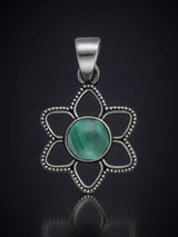 Faceted Gemstone Sterling Silver Pendant