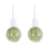Faceted Yellow Topaz Sterling Silver Stud Earrings