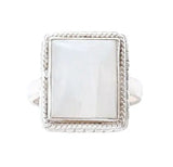 Rainbow Moonstone Sterling Silver Ring
