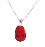Coral Lapis Lazuli and Cubic Zirconia Buddha Silver Pendant