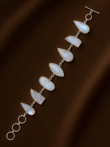 Rainbow Moonstone Sterling Silver Bracelet