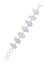 Rainbow Moonstone Sterling Silver Bracelet