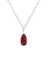 Tiger Eye Sterling Silver Pendant with Gemstone Accent