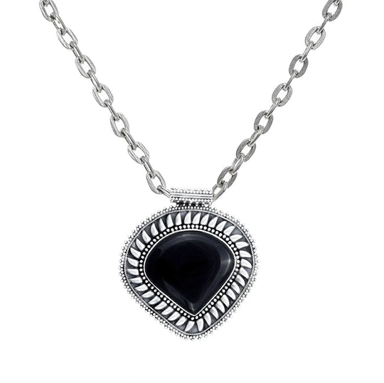 Black Onyx Sterling Silver Pendant