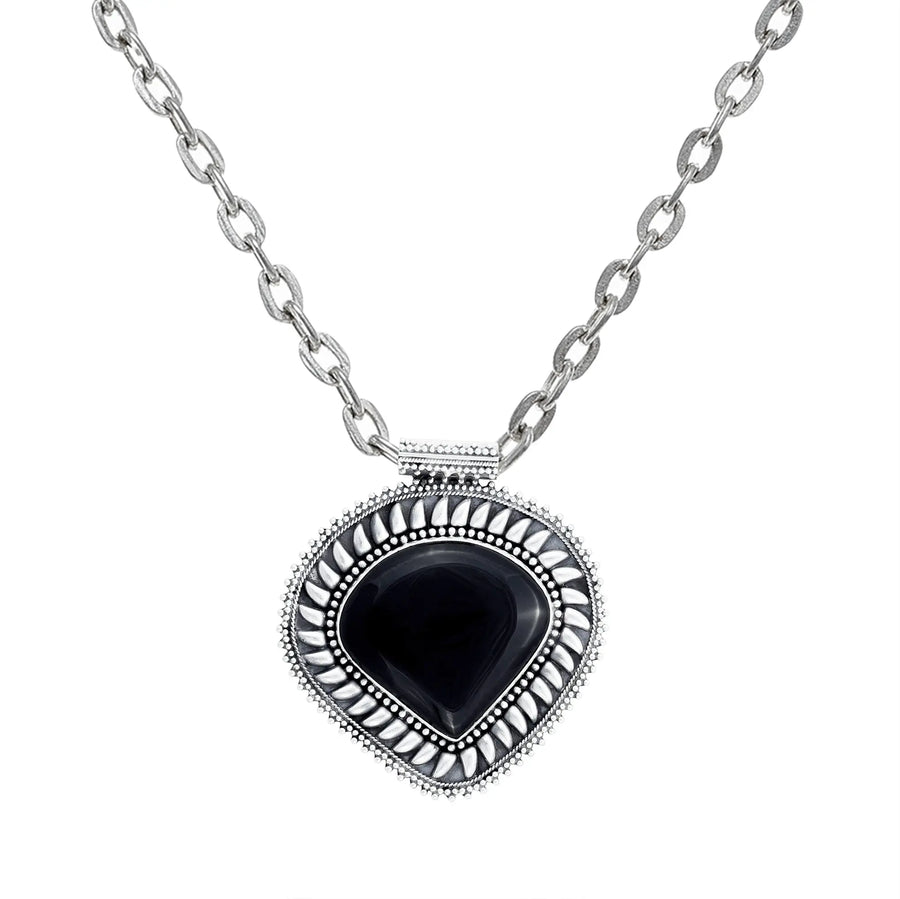 Black Onyx Sterling Silver Pendant