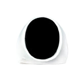 Black Onyx Oval Sterling Silver Ring