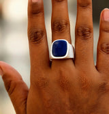 Lapis Lazuli Oval Sterling Silver Ring