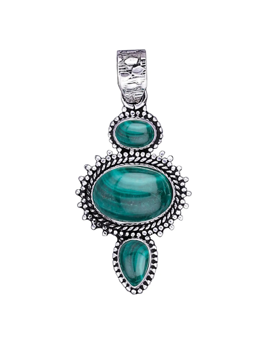 Malachite Sterling Silver Pendant