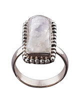 Rainbow Moonstone Sterling Silver Ring