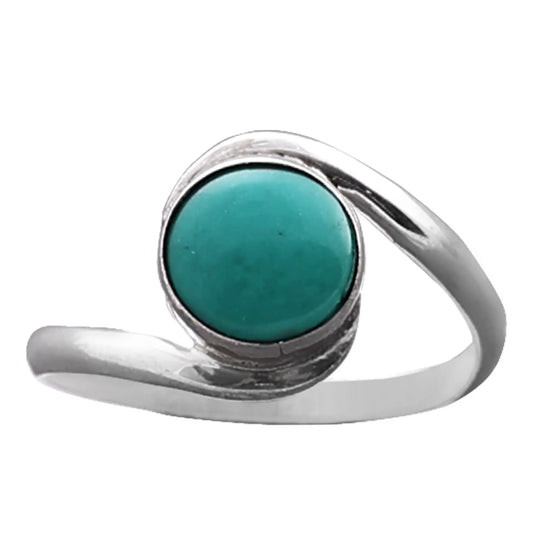 Reconstituted Turquoise Sterling Silver Ring