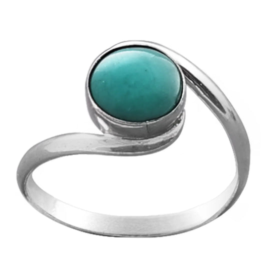Reconstituted Turquoise Sterling Silver Ring