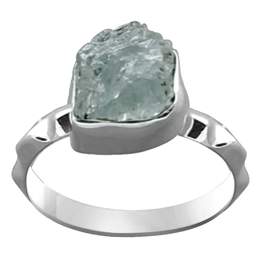 Rugged Blue Topaz Sterling Silver Ring