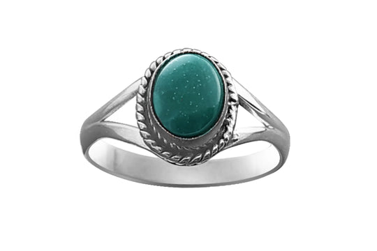 Reconstituted Turquoise Sterling Silver Ring