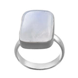 Rainbow Moonstone Sterling Silver Ring
