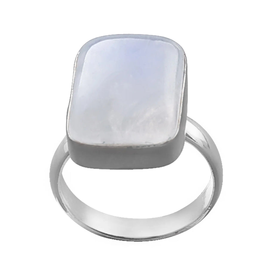 Rainbow Moonstone Sterling Silver Ring