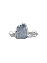 Uncut Labradorite Sterling Silver Ring
