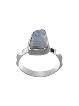 Uncut Labradorite Sterling Silver Ring