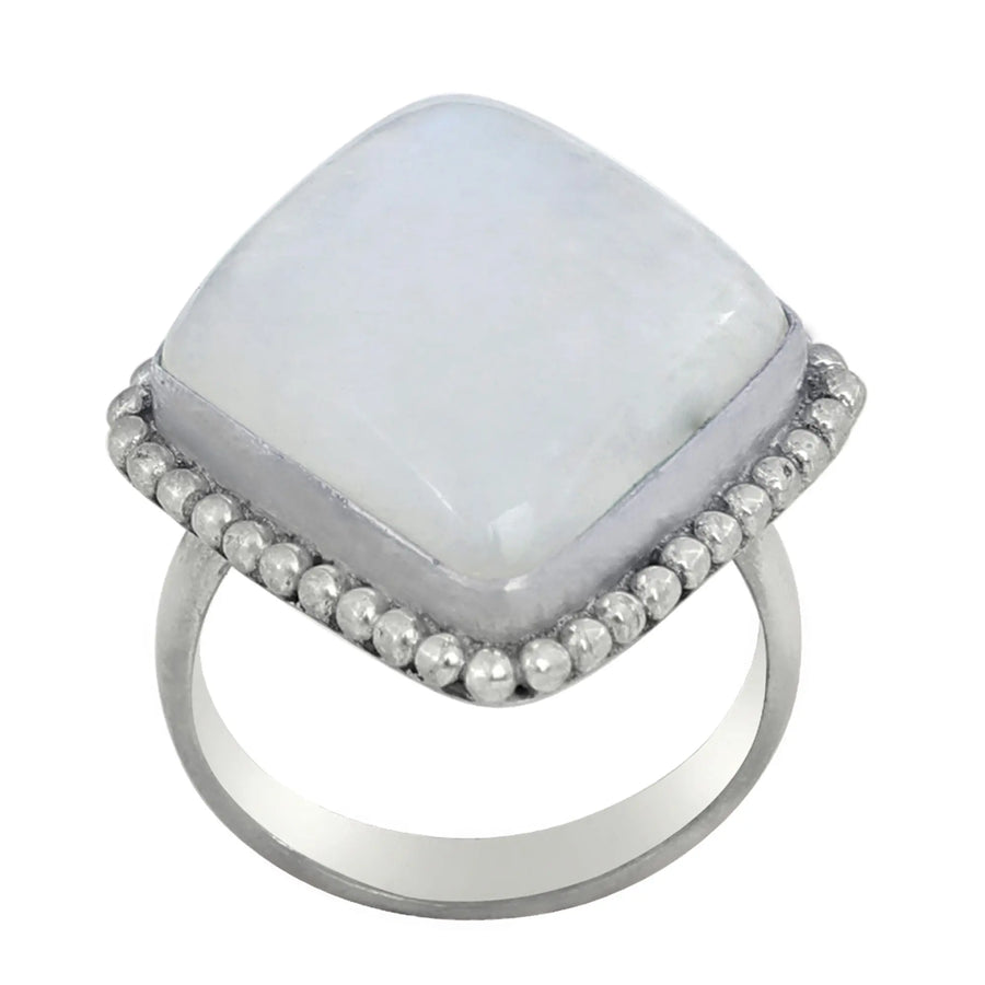Rawa Work Rainbow Moonstone Sterling Silver Ring