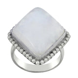 Rawa Work Rainbow Moonstone Sterling Silver Ring