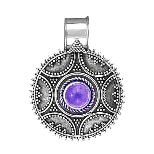 Sterling Silver Pendant with Gemstone Centre, Multi-Stone Options