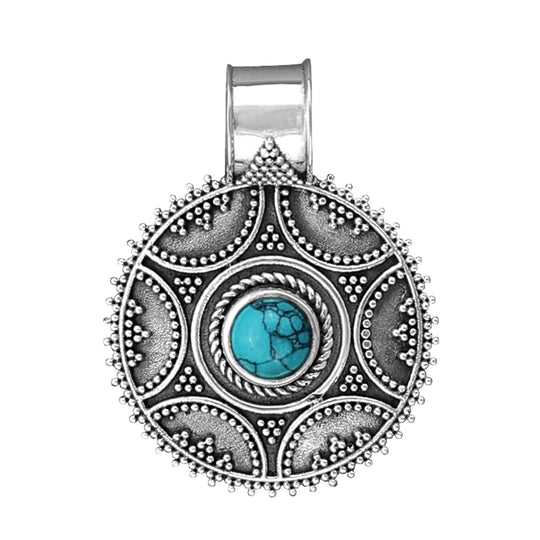 Sterling Silver Pendant with Gemstone Centre, Multi-Stone Options