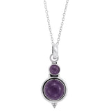 Gemstone Sterling Silver Pendant in Amethyst and More
