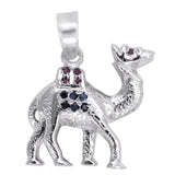 Ruby, Sapphire and Emerald Sterling Silver Pendant