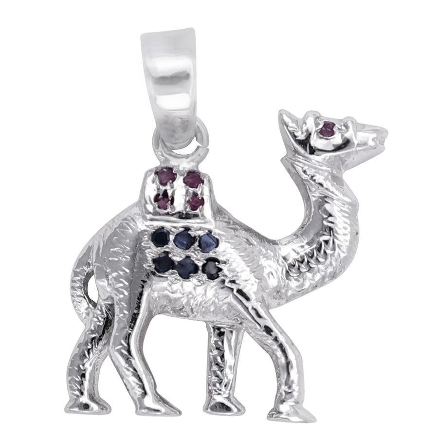 Ruby, Sapphire and Emerald Sterling Silver Pendant