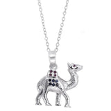 Ruby, Sapphire and Emerald Sterling Silver Pendant