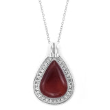 Carnelian, Lapis and Moonstone Sterling Silver Pendant