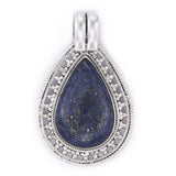 Carnelian, Lapis and Moonstone Sterling Silver Pendant