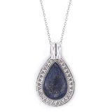 Carnelian, Lapis and Moonstone Sterling Silver Pendant