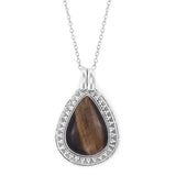 Carnelian, Lapis and Moonstone Sterling Silver Pendant