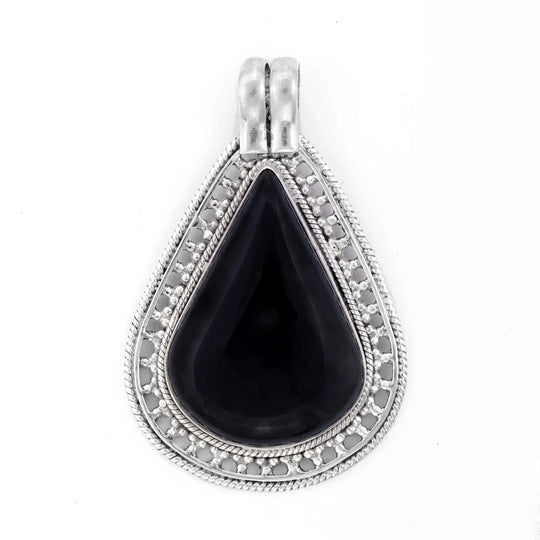 Black Onyx Sterling Silver Pendant