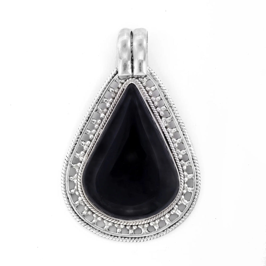Black Onyx Sterling Silver Pendant