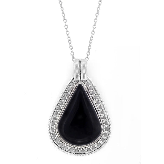Black Onyx Sterling Silver Pendant