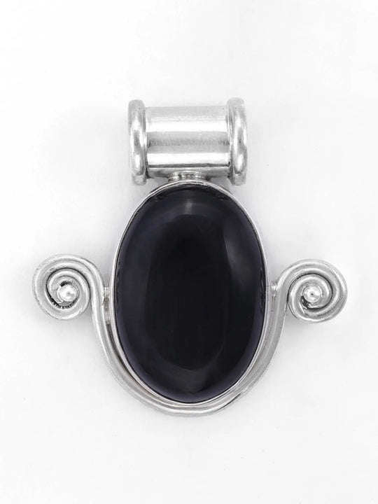 Oval Cut Gemstone Sterling Silver Pendant