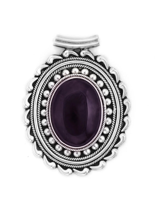 Sterling Silver Pendant with Black Onyx and Gemstone Choices