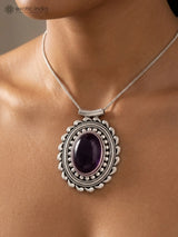 Sterling Silver Pendant with Black Onyx and Gemstone Choices