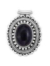 Sterling Silver Pendant with Black Onyx and Gemstone Choices