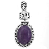 Sterling Silver Pendant with Gemstone and Black Onyx