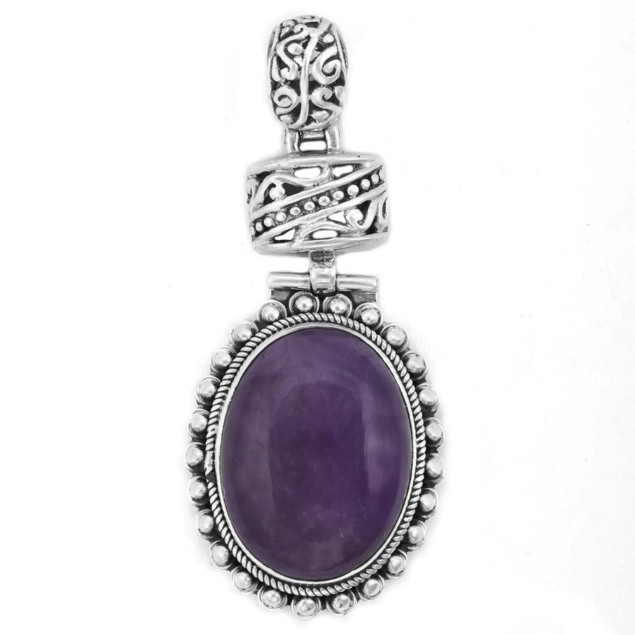Sterling Silver Pendant with Gemstone and Black Onyx