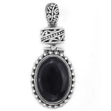 Sterling Silver Pendant with Gemstone and Black Onyx