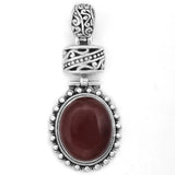 Sterling Silver Pendant with Gemstone and Black Onyx