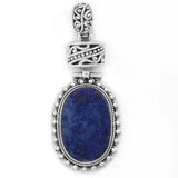 Sterling Silver Pendant with Gemstone and Black Onyx